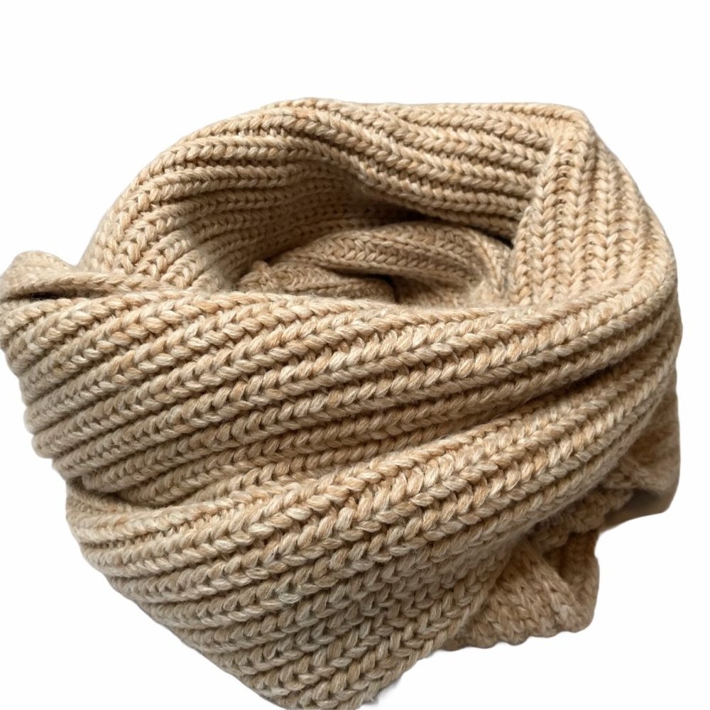 J. Crew Chunky Fall Winter Scarf Long Infinity Tan